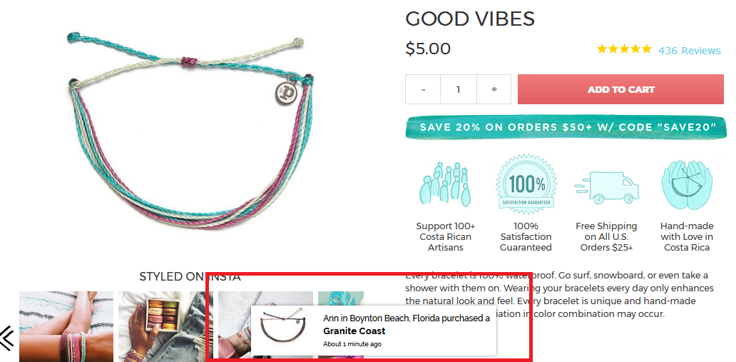 Image via Pura Vida Bracelets